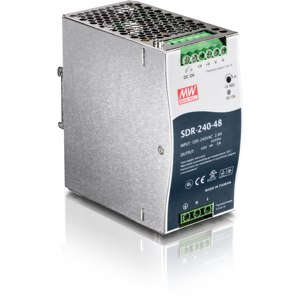 TI-S24048 240 W Single Output Industrial DIN-Rail Power Supply  (Version v1.0R)